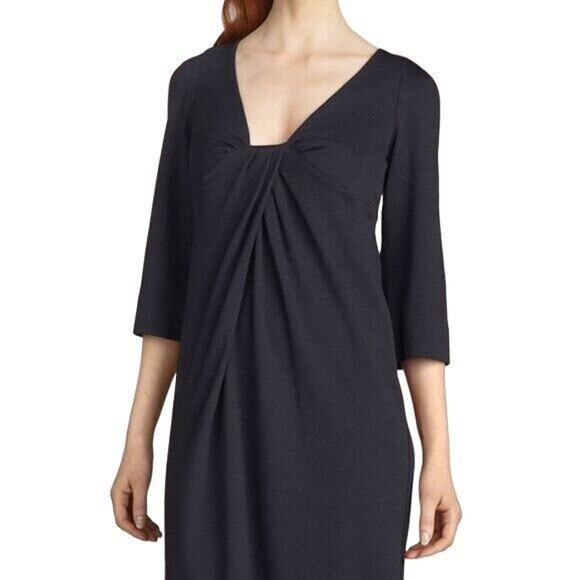 Diane Von Furstenberg Dress Size 4 Black Wool Knit Elena Shift Timeless Elegance - Picture 2 of 14